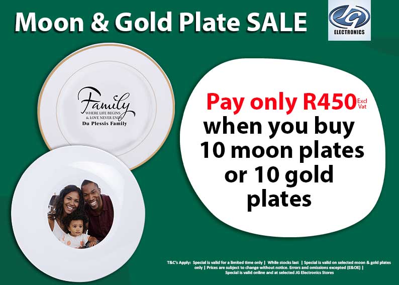 Pay R450 when you buy 10 plates sale