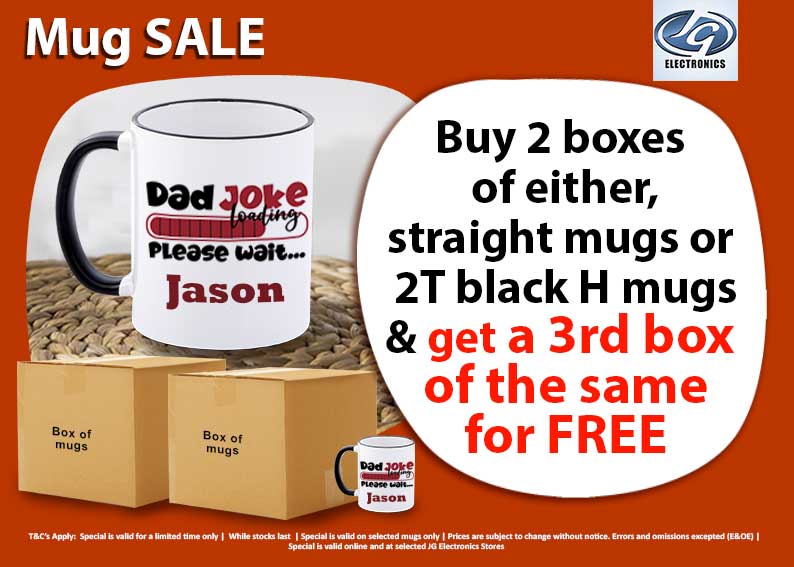 Special buy 2 boxes of mugs get 3rd FREE